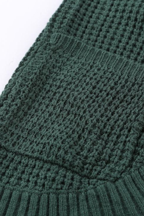 Pocket Knitted Solid Color Cardigan